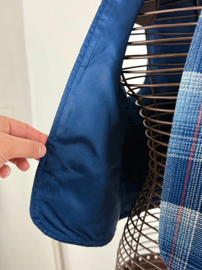 Vintage Plaid Cropped Waistcoat Medium Western