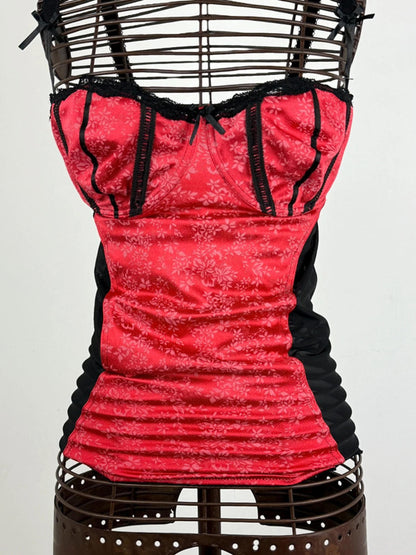 Y2K Camo Corset Top Large