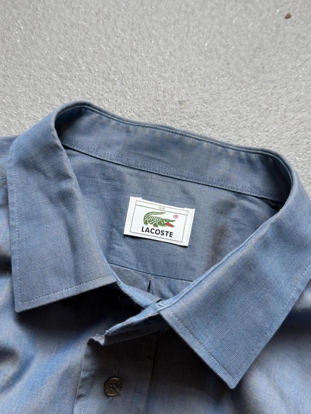 Lacoste 90s Iridescent Blue Grey Shirt XL