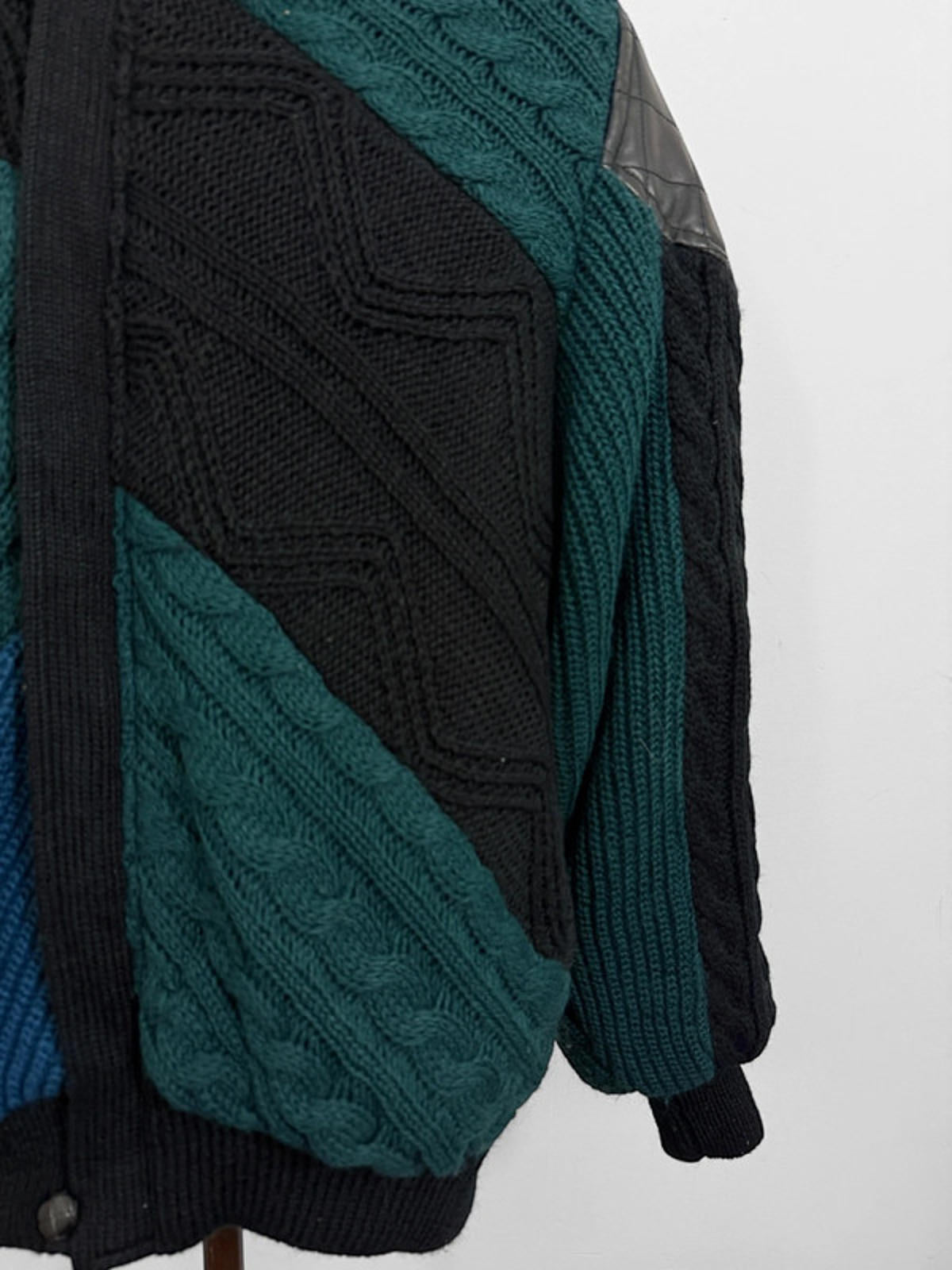 80s Bomber Jacket Knitted Vintage XL