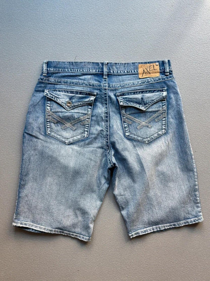 Y2K Baggy Axel Denim Shorts 38”