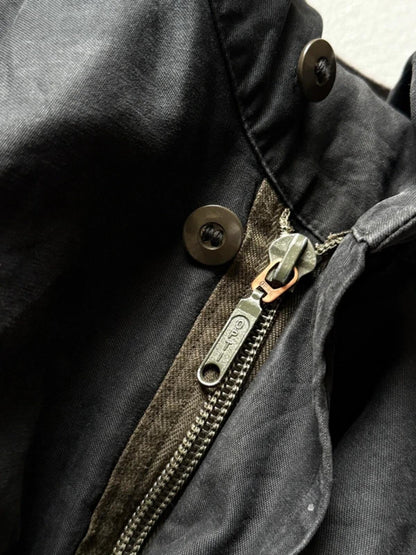 80s Black German Military Parka Large