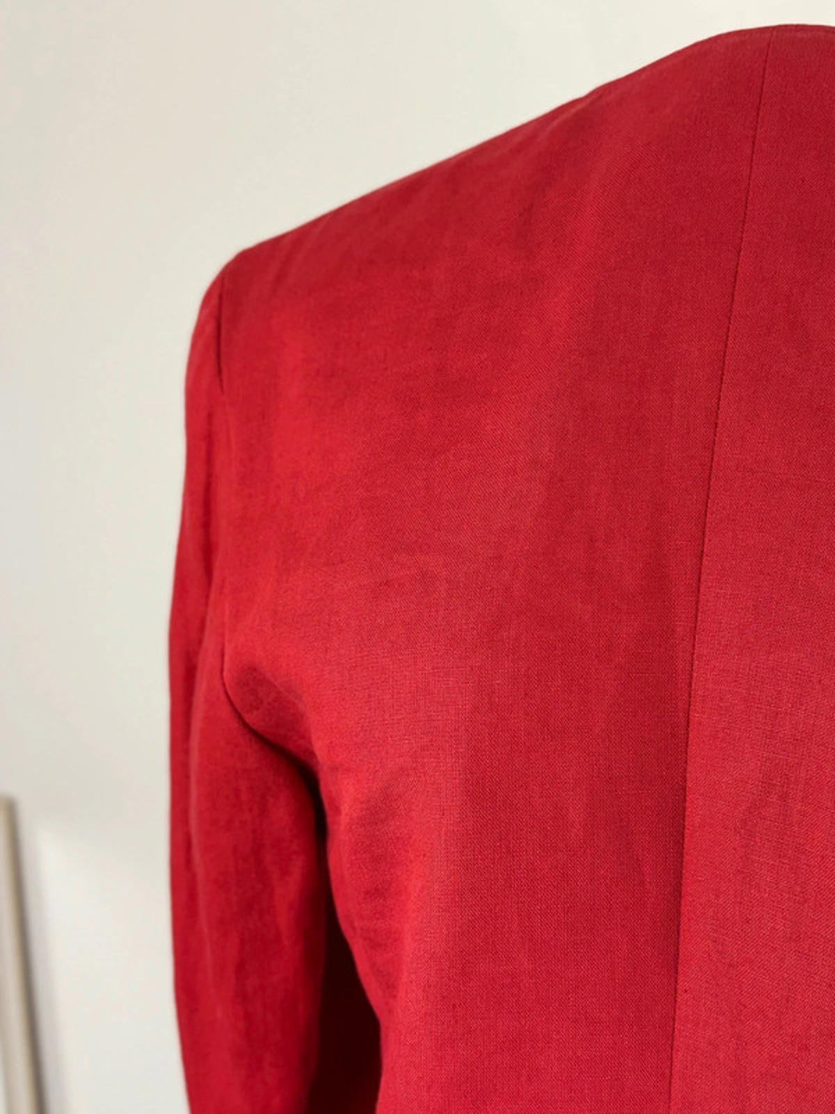 Bogner Linen Red Blazer Jacket 12