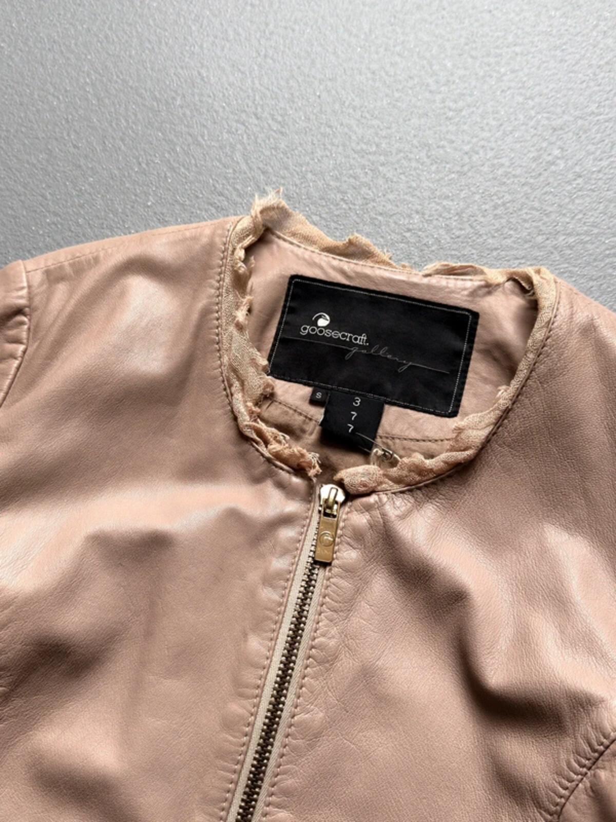 Y2K Rose Pink Leather Jacket Small Ladies
