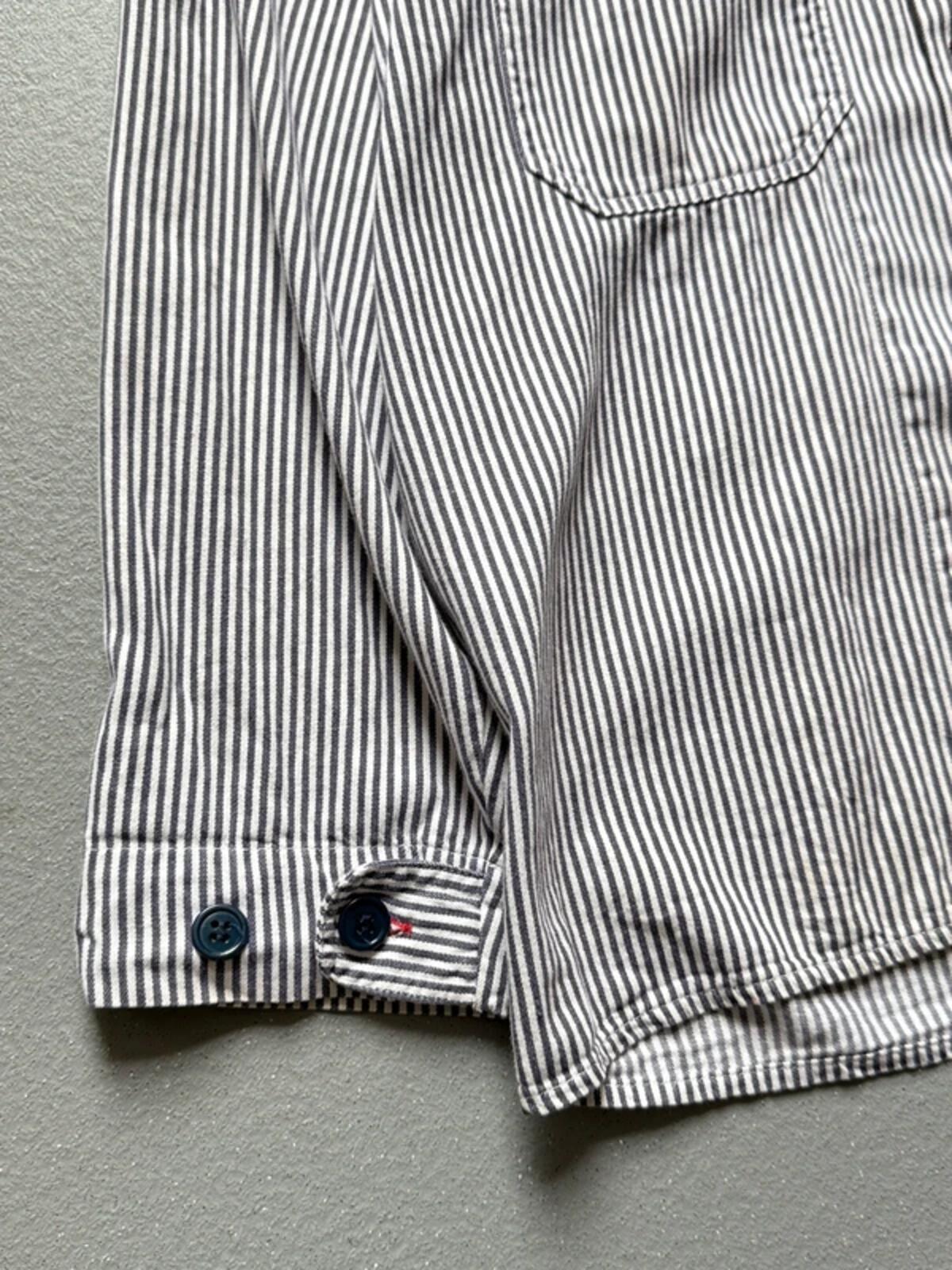 Replay 80s Railroad Stripe Chore Shirt Medium