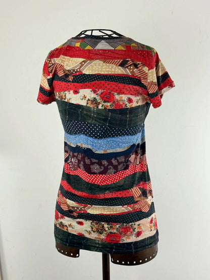 Barbour X Paul Smith Patchwork Print Ladies T Shirt Large