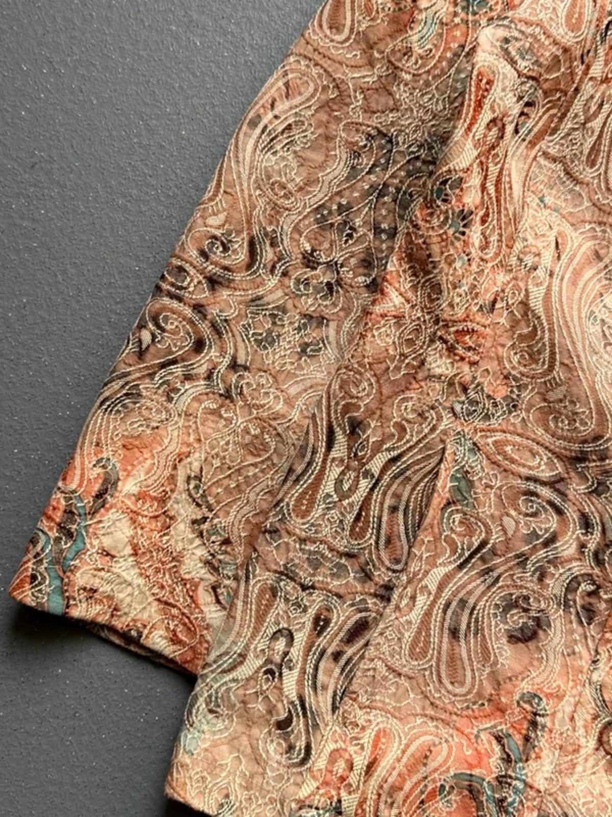 Vintage Embroidered Sashiko Style Paisley Trucker Jacket XL Ladies