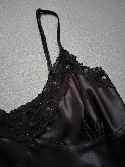Sequin Silky Black Cami Top 8 / 10