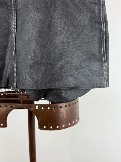 Leather Mini Skirt 32” Size 12