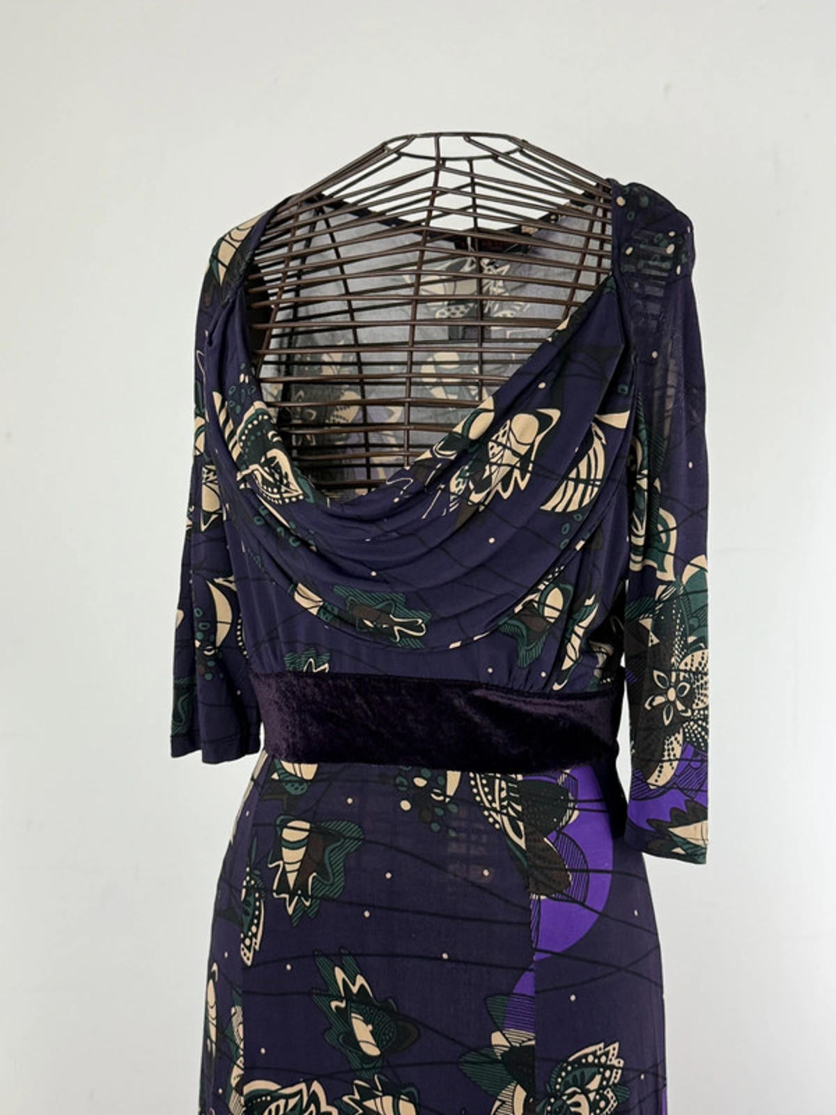 Sandro Ferroni Purple Mandala Pattern Dress Medium