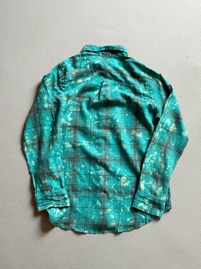 Hollister Bleach Dye Flannel Shirt Medium Mens