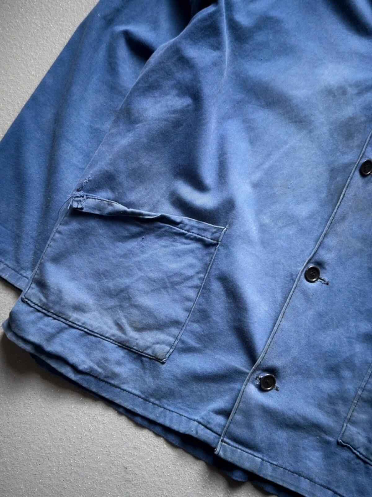 Boxy Fit French Work Jacket Vintage 70s XL