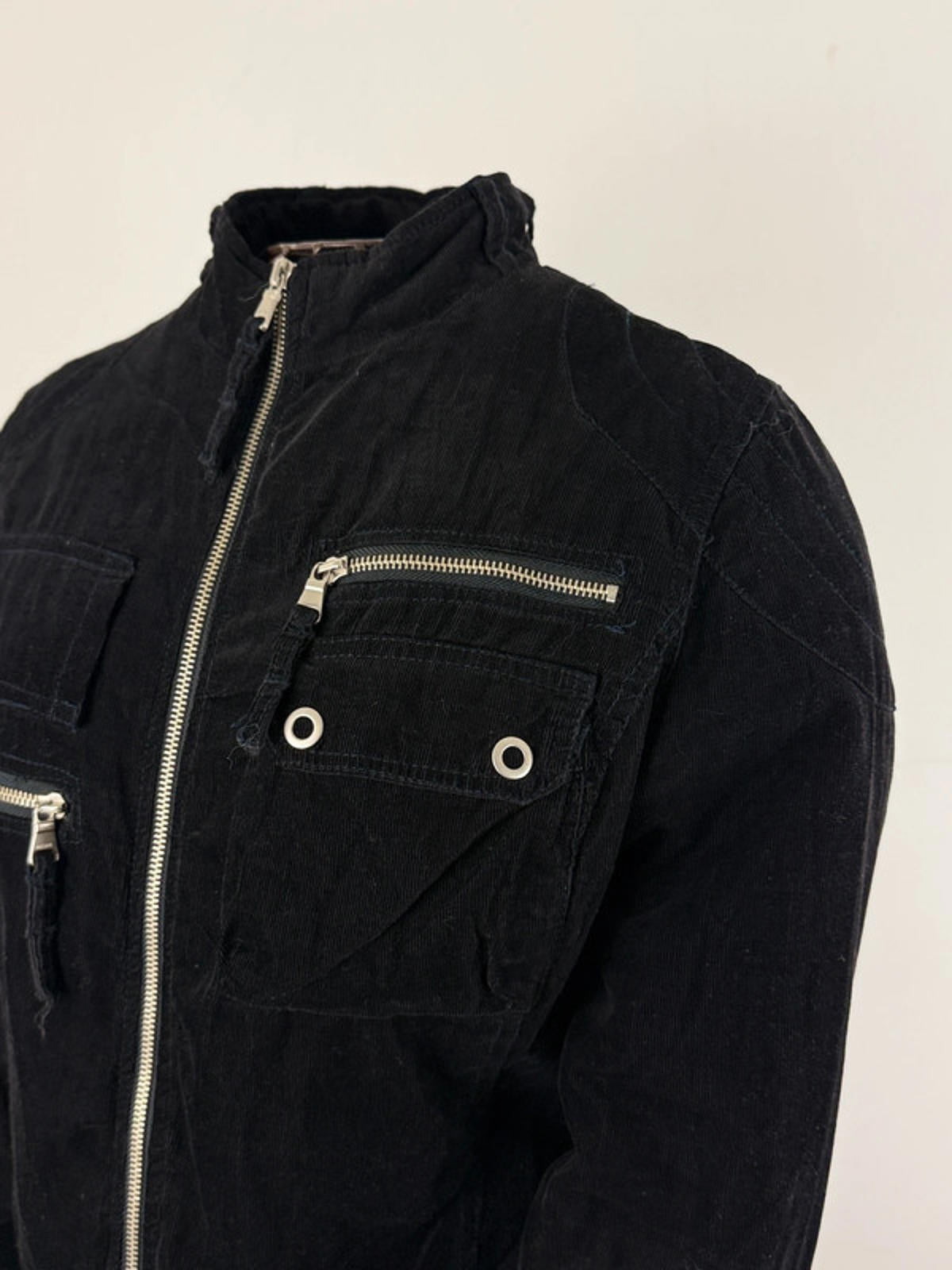 Cropped Corduroy Jacket Y2K Large