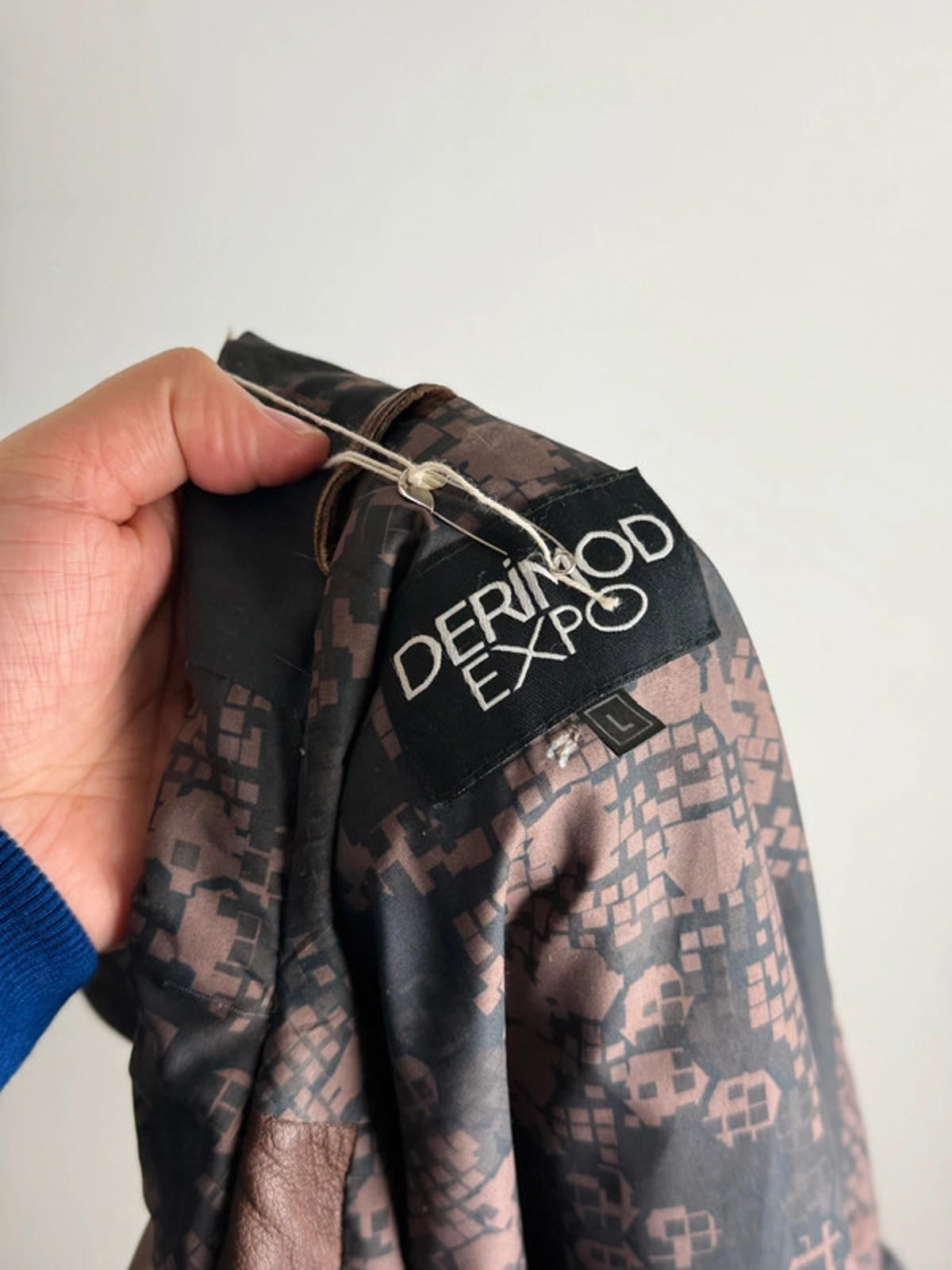 Derimod Hooded Brown Leather Jacket Large