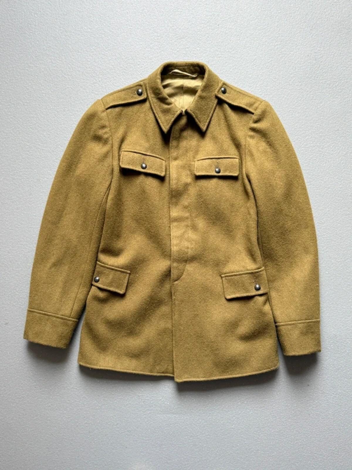 1980s Vintage Romanian Military Wool Jacket Small