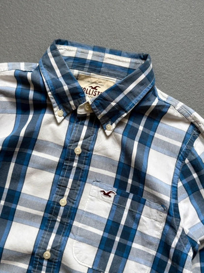 Hollister Y2K Check Blue Shirt XL Mens