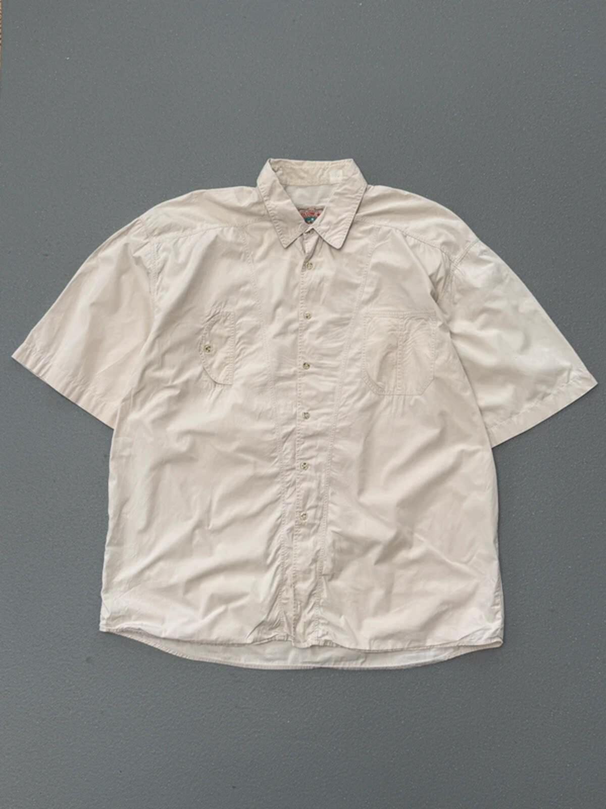 80s Vintage Utility Shirt Short Sleeve XL