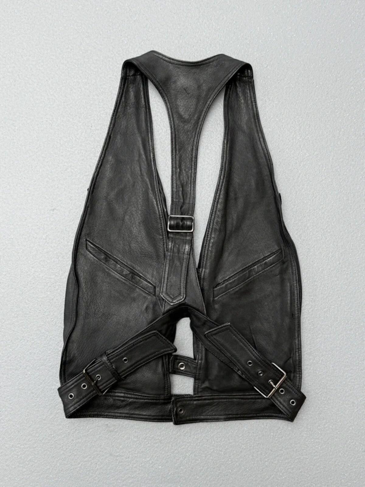 Vintage Leather Utility Vest Jopej