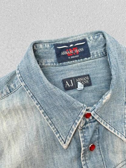 Armani 2000s Denim Shirt Large