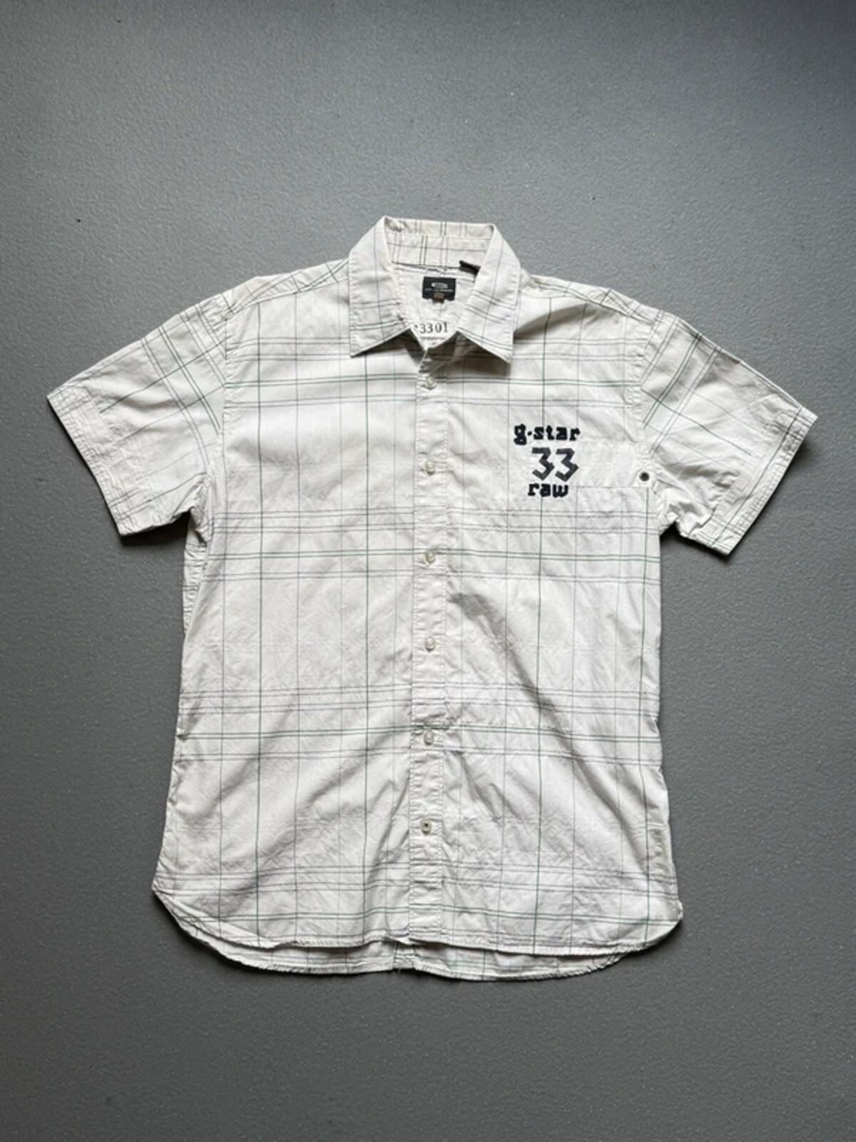 G Star Raw Y2K Short Sleeve Check Shirt Large