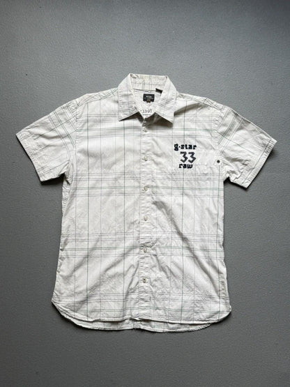 G Star Raw Y2K Short Sleeve Check Shirt Large
