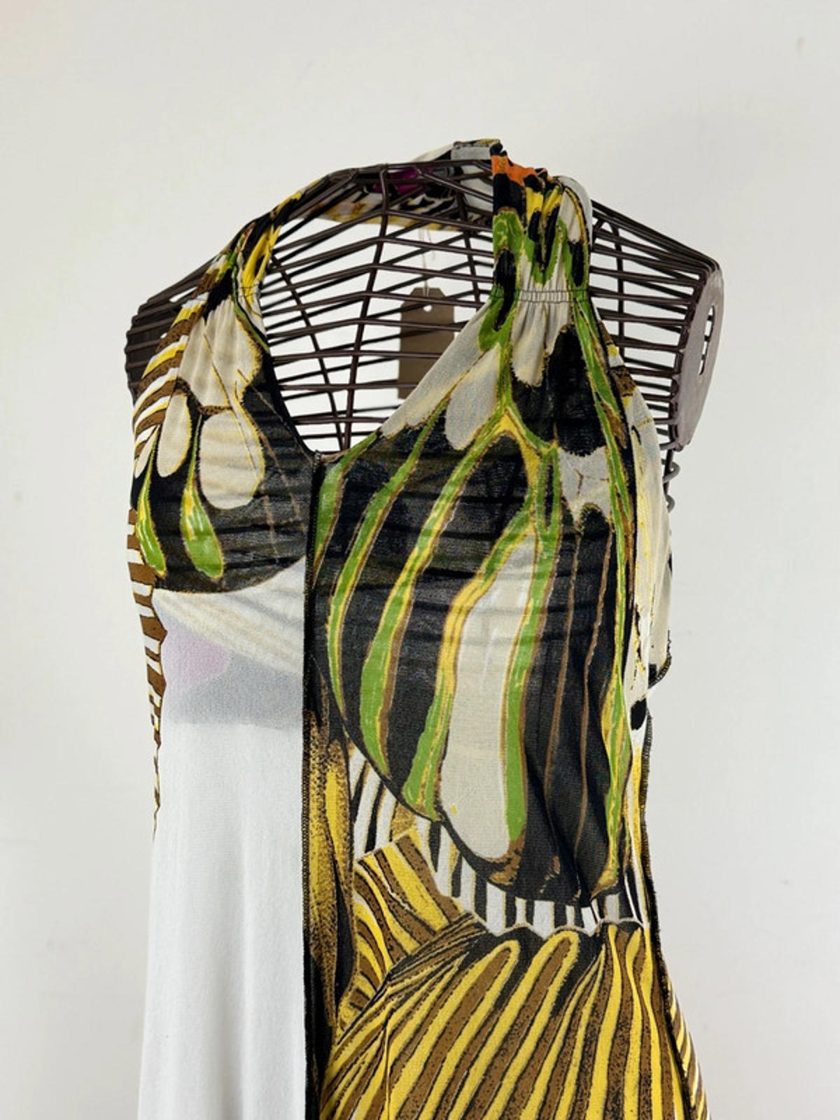 Y2K Floral Backless Halter Neck Dress Size 10