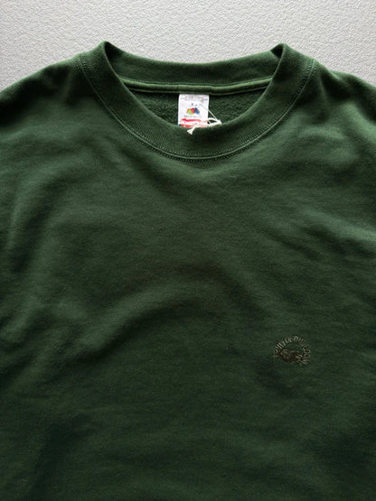 90s Fruit of The Loom Green Blank Sweatshirt Large