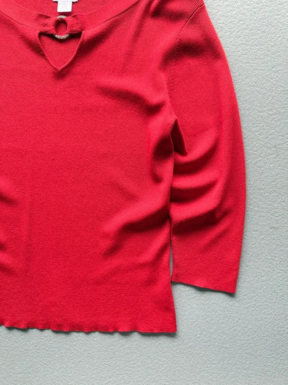 APT. 9 Red Keyhole Knit Top – Women’s Small