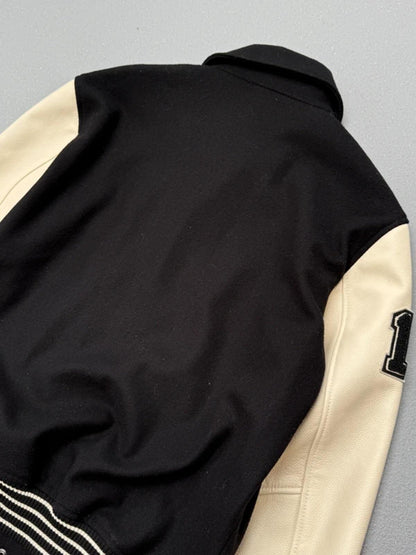 L’avenir Skins Lamb Leather Varsity Jacket Large