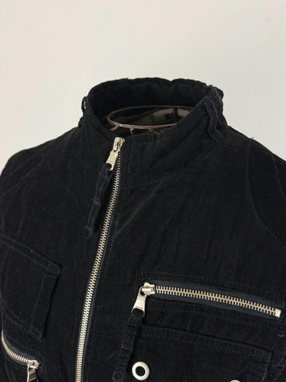 Cropped Corduroy Jacket Y2K Large