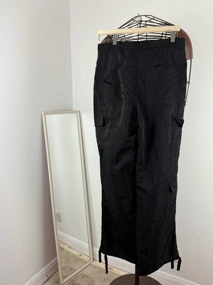 Y2K Baggy Cargo Nylon Trousers Size 10