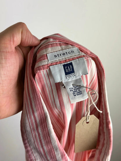 GAP Y2K Stripe Sleeveless Shirt Large