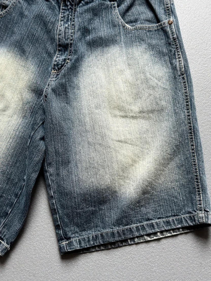 Southpole Faded Blue Jorts 35”