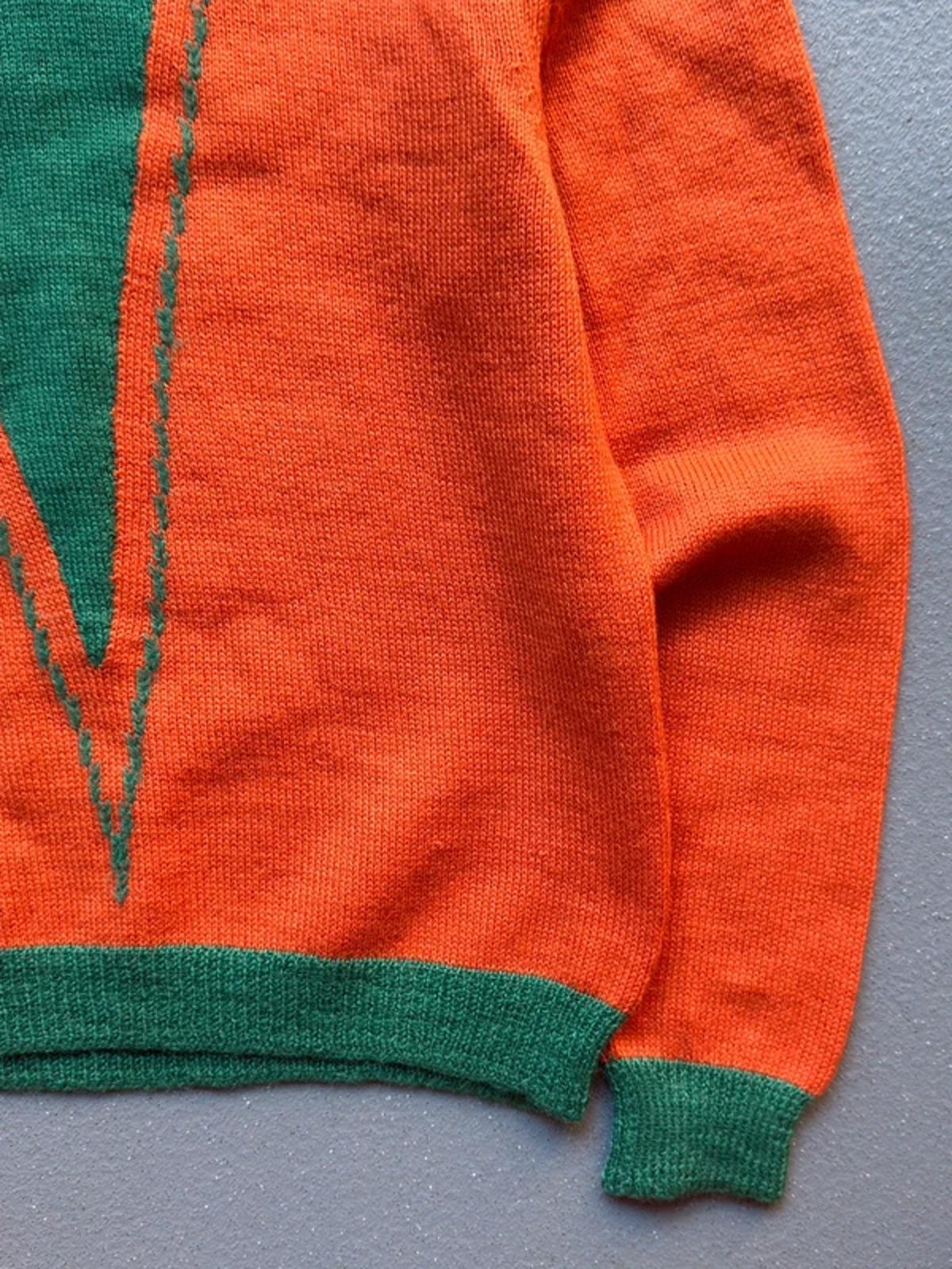 Vintage 70s Hand Knit Roll Neck Jumper Large Ladies
