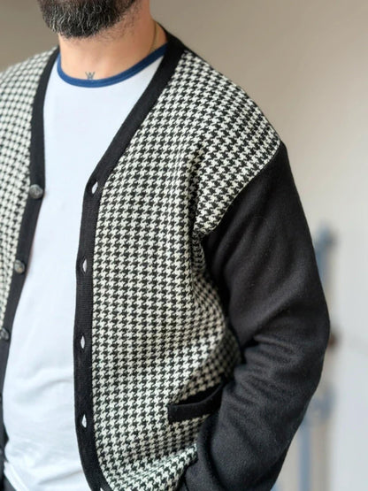 MCM Vintage Houndtooth Cardigan Medium