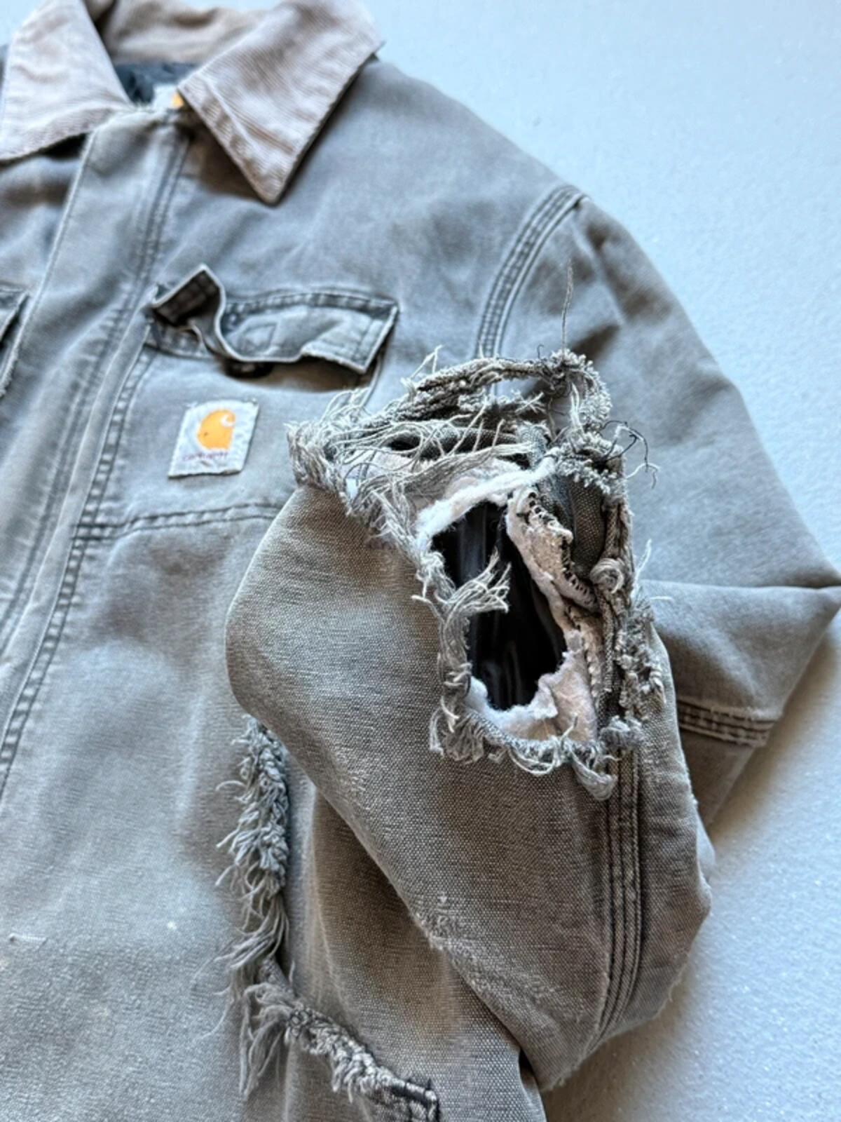 Carhartt C26 Vintage Work Jacket XL Thrashed Cement Grey