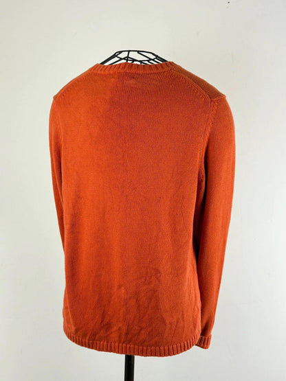 Orange Knitted Cardigan LL Bean Medium