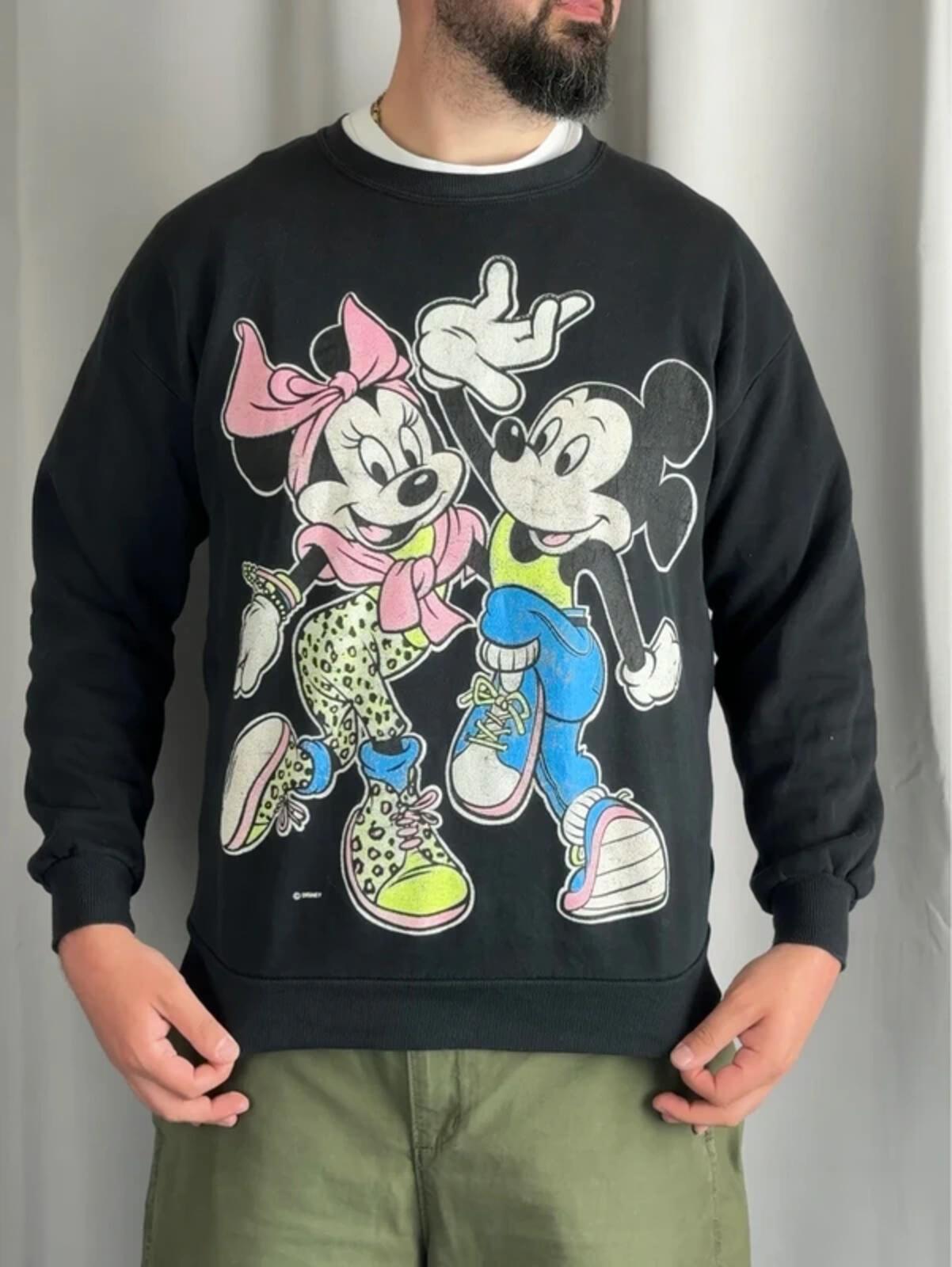 80s Vintage Disney Minnie Mickey Sweatshirt XL