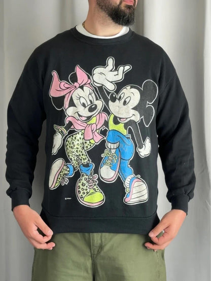 80s Vintage Disney Minnie Mickey Sweatshirt XL