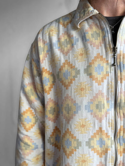 Vintage 90s Aztec Boho Surf Overshirt XXL