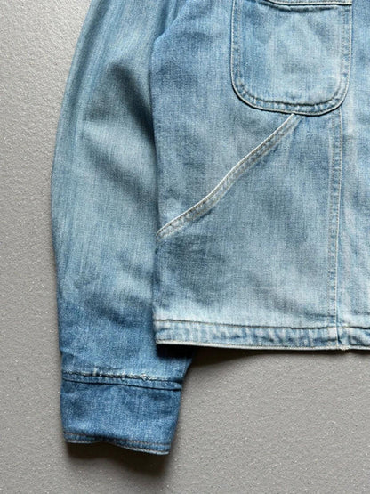 70s Lee Zip Denim Trucker Jacket Medium / Large