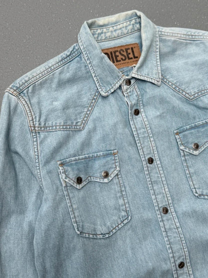 Diesel Denim Shirt Small Snap Button