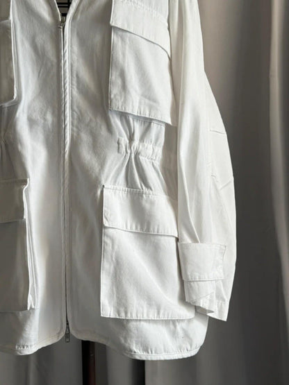 H&M Utility Jacket Oversized Fit Large White