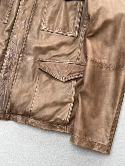 Hugo Boss Trialmaster Style Leather Jacket Large/XL
