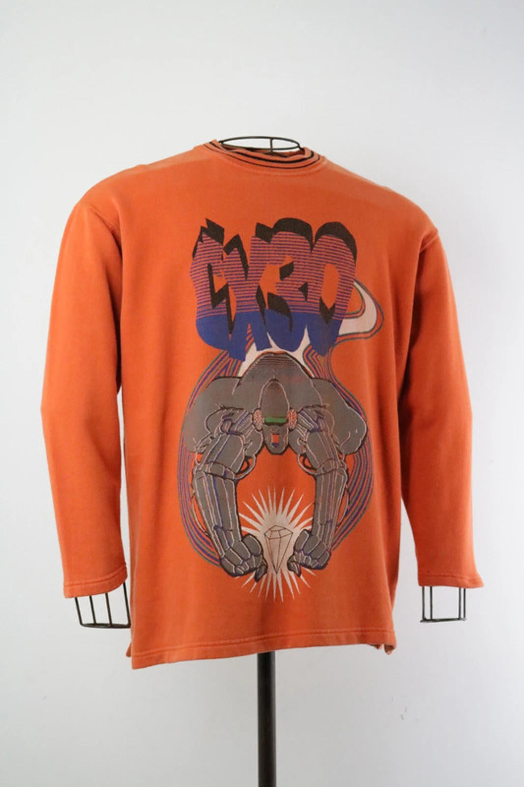 Y2K Graffiti Art Sweatshirt Medium 90s Rave Streetwear