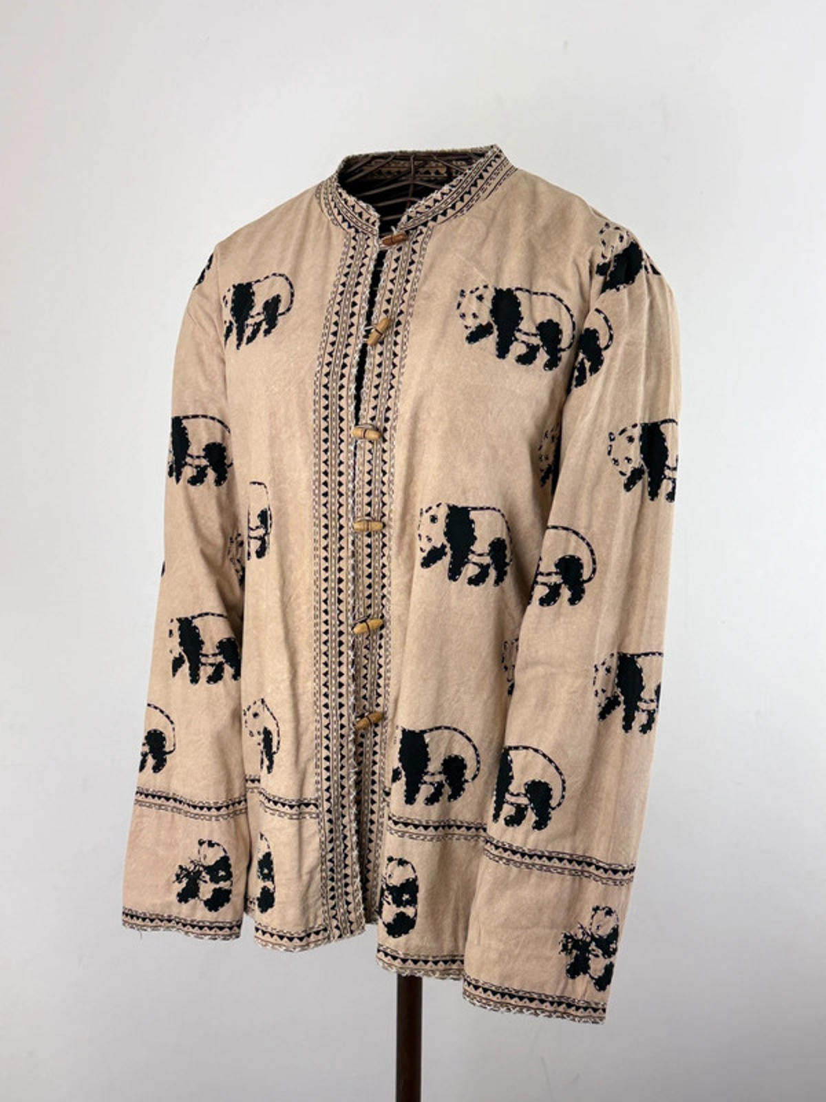 Kantha Quilted Panda Work Jacket XL Reversible