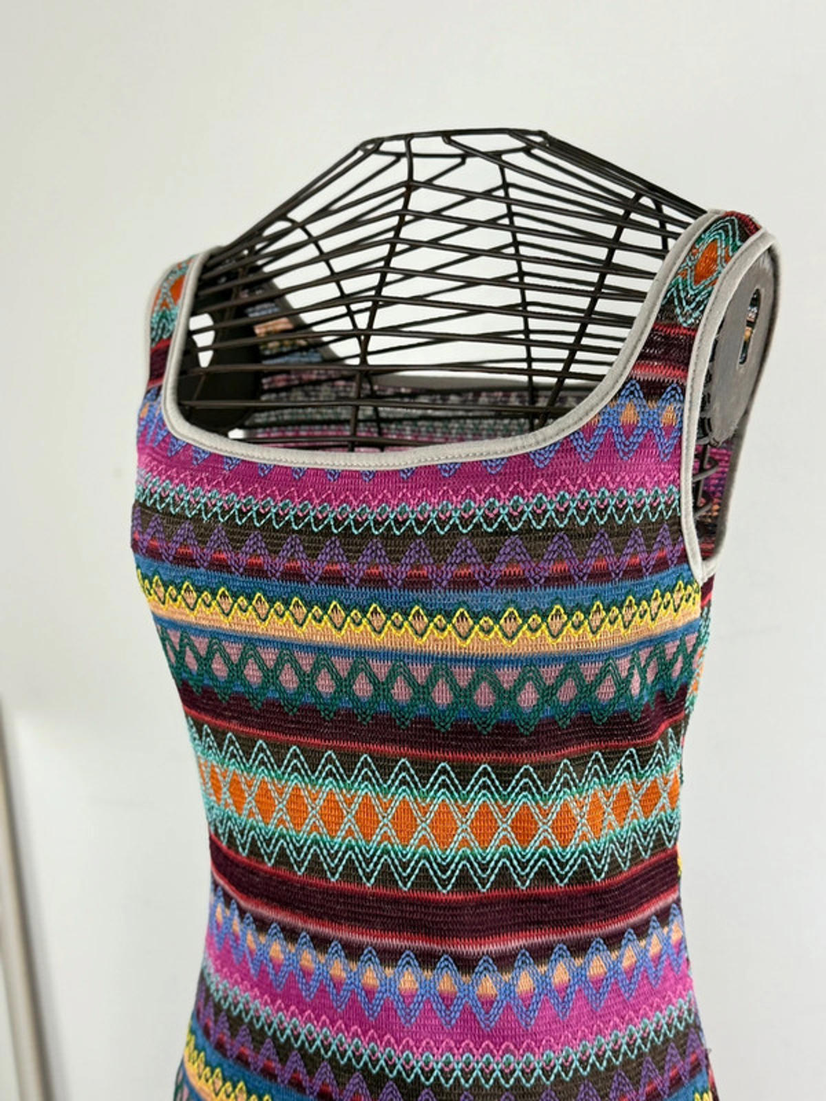 90s Sleeveless Long Woven Dress Medium