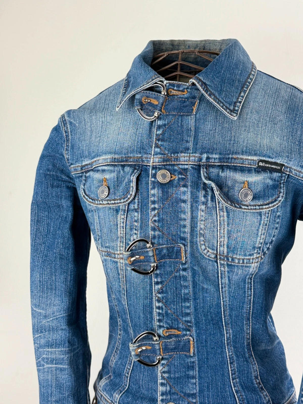 Dolce & Gabbana Y2K Clasp Denim Jacket Size 8