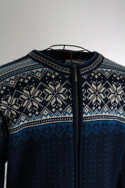 Norway Traditional Zip Cardigan Vintage Large Ladies