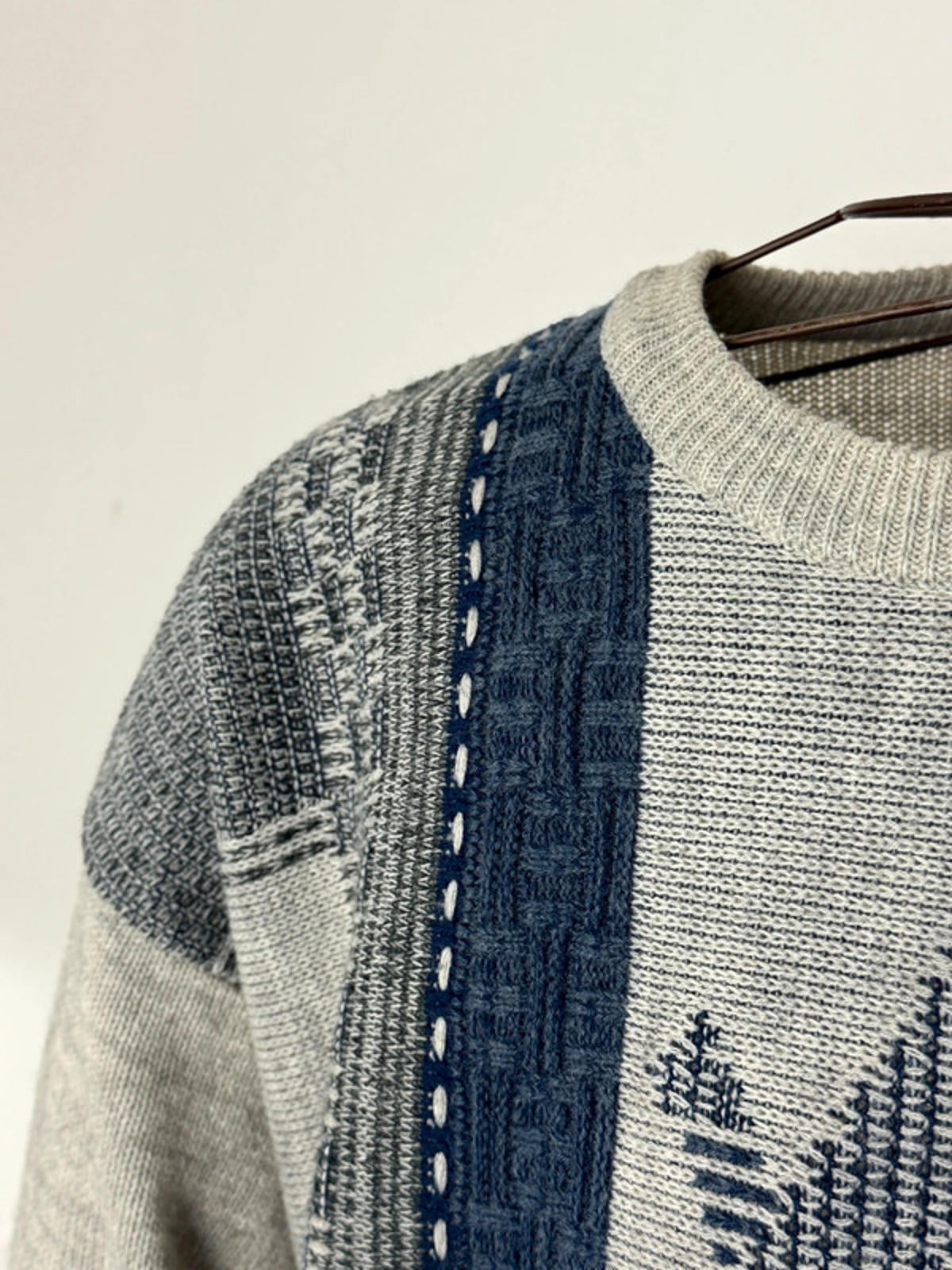 Vintage Chunky Knit Pattern Sweater 2XL